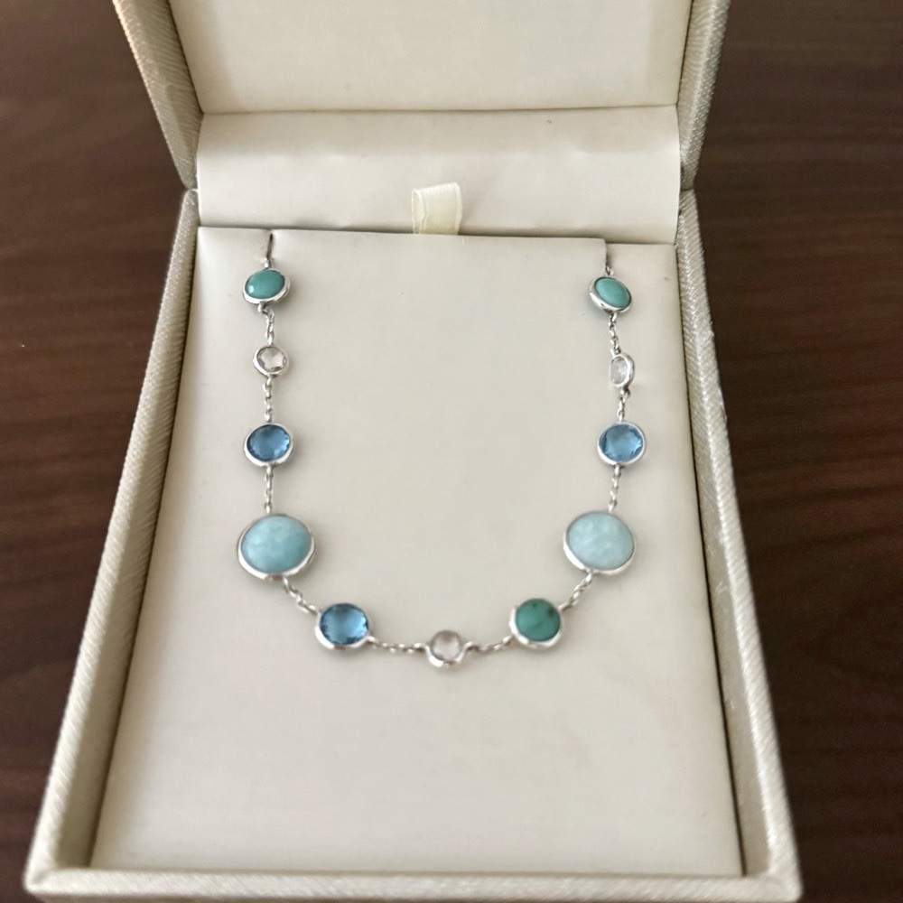 Genuine Ippolita Sterling Silver and Semi-precious stone necklace. Never worn.